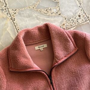 Madewell Blush Pink Pullover Fleece Sweater | Jacket XXS